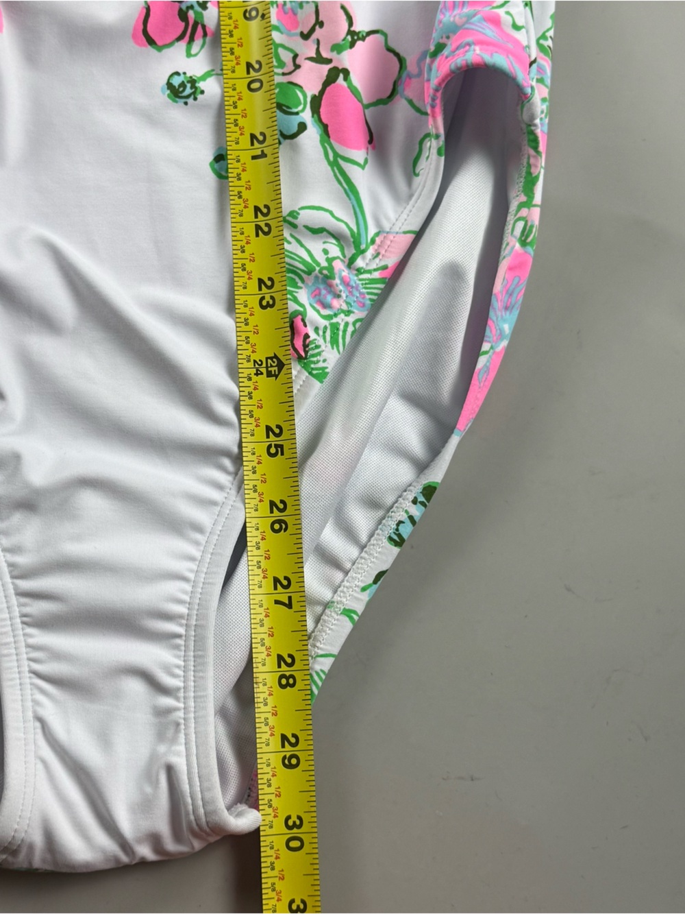 Lilly Pulitzer Randee Rashguard One Piece Swimsuit UPF 50+ Floral White 8 M NEW - Picture 10 of 12